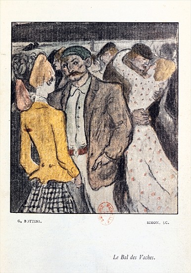 Le Bal de Vaches'', illustration from ''La Maison Philibert'' Jean Lorrain (1855-1906) published by  a Georges Bottini