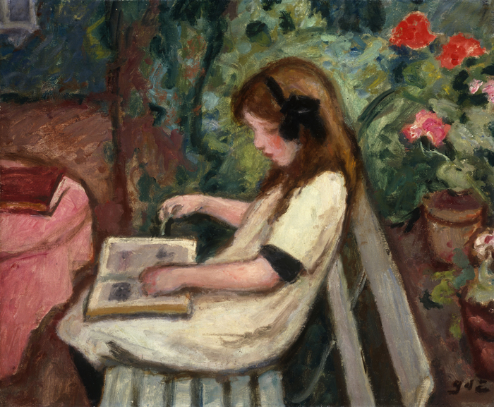 Girl reading (La Lecture). a Georges de Espagnat