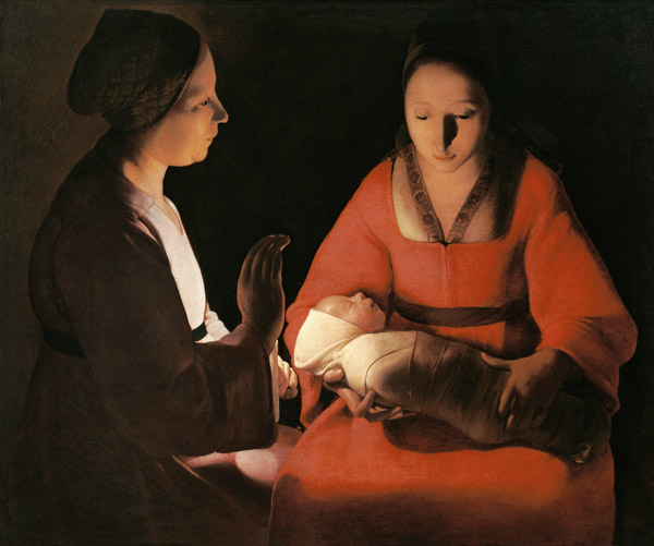 The newborn child (birth Christi?) a Georges de La Tour