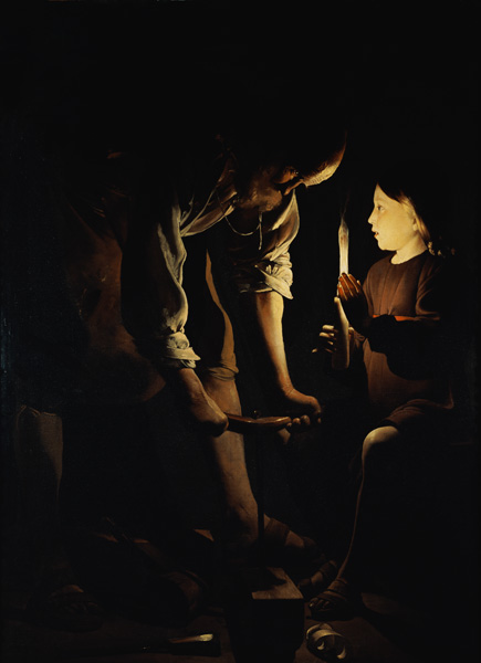 Joseph as a carpenter and the Jesusknabe a Georges de La Tour
