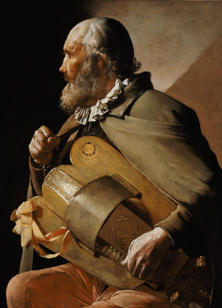 The Blind Hurdy Gurdy Player a Georges de La Tour