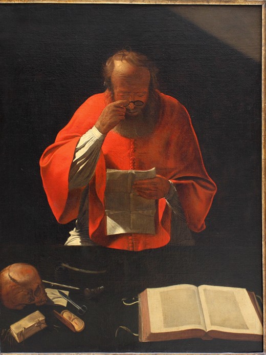 Saint Jerome reading (Copy) a Georges de La Tour