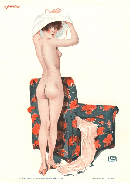 Illustration from ''Le Sourire'' (colour litho)  a Georges Leonnec