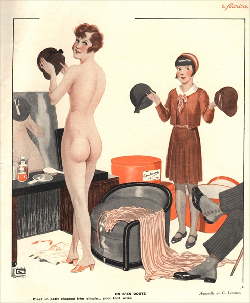 Illustration from ''Le Sourire'' (colour litho)  a Georges Leonnec