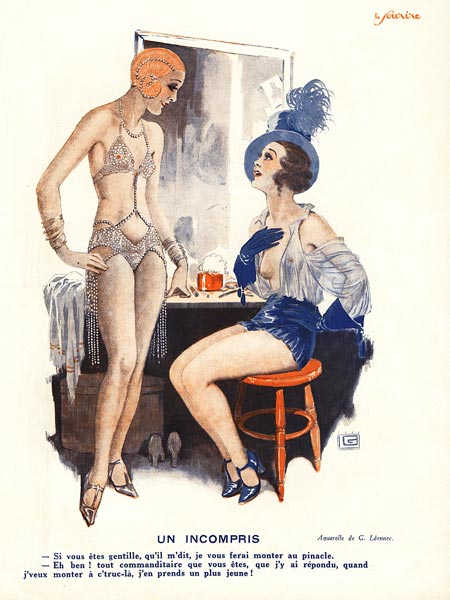 Un incompris, illustration from ''Le Sourire'', 1920s (colour litho)  a Georges Leonnec