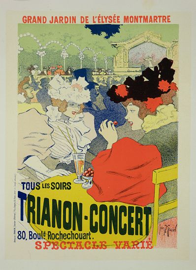 Reproduction of a Poster Advertising the 'Trianon-Concert' a Georges Meunier