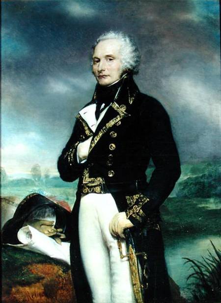 Portrait of Viscount Alexandre-Francois-Marie de Beauharnais (1760-94) after a painting by J. Guerin a Georges Rouget