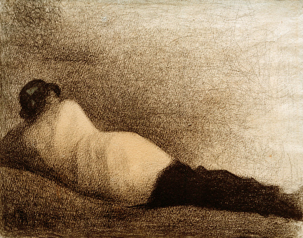 G.Seurat, Liegender Mann (Studie) a Georges Seurat