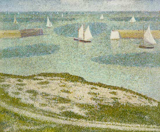 Entry to the port port en-Bessin a Georges Seurat