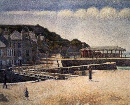 The Harbour and the Quays at Port-en-Bessin a Georges Seurat