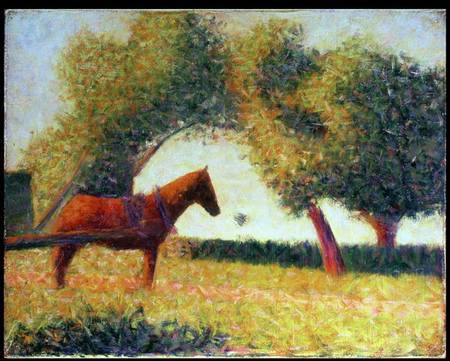 The Harnessed Horse a Georges Seurat