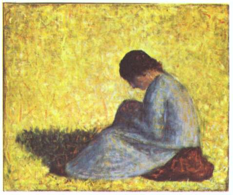 Paysanne assise Dan l ' sharp a Georges Seurat