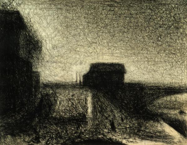 Seurat / Bridge of Courbevoie / Drawing a Georges Seurat