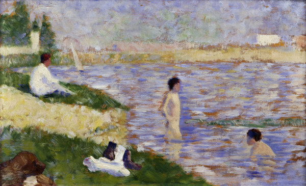 Seurat, Study for Swimming at Asnières a Georges Seurat