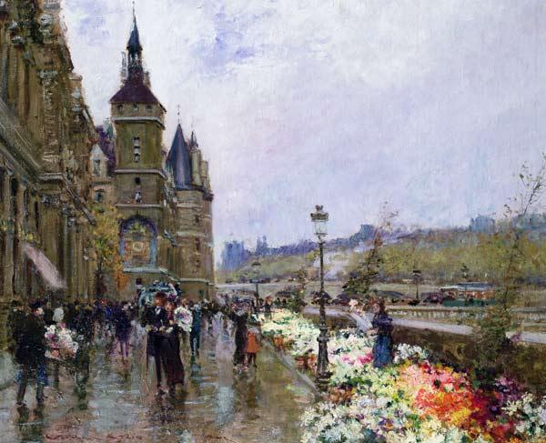 Flower Sellers by the Seine