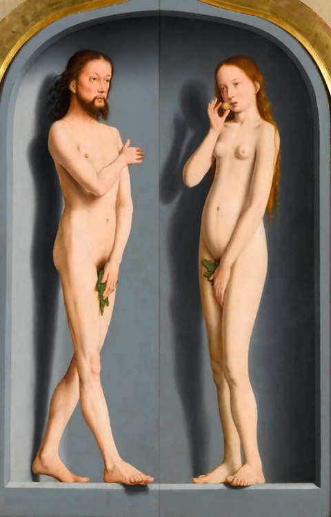 Adam and Eve (Sedano Family Triptych, exterior panels) a Gerard David