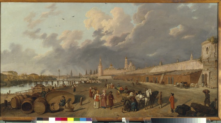 View of the Moskvoretsky bridge und the Kremlin a Gerard de la Barthe