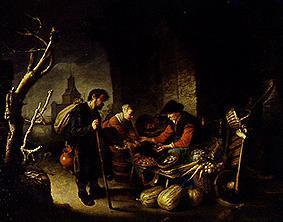 The herring seller and the beggar a Gerard Dou