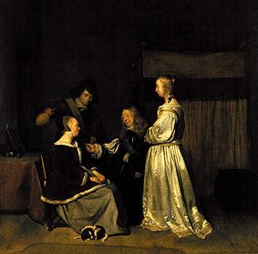 The visit. a Gerard ter Borch or Terborch