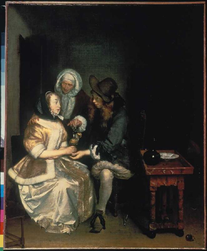 At the matchmaker a Gerard ter Borch or Terborch
