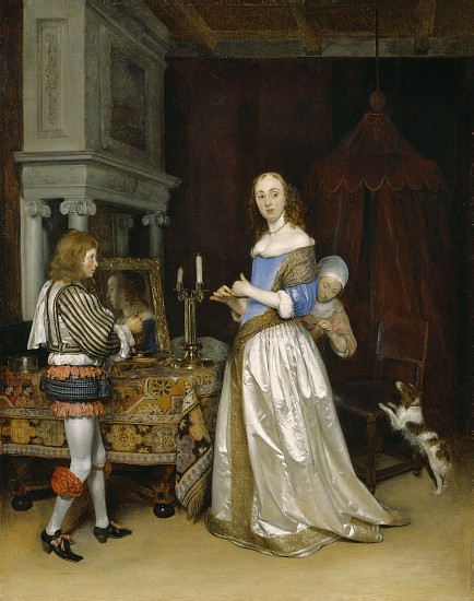 Lady at her Toilette a Gerard ter Borch or Terborch