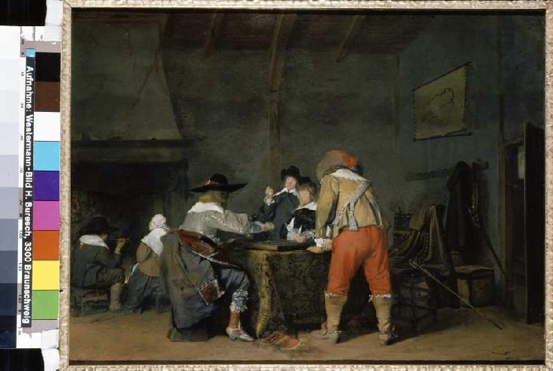 The Trictrac players a Gerard ter Borch or Terborch