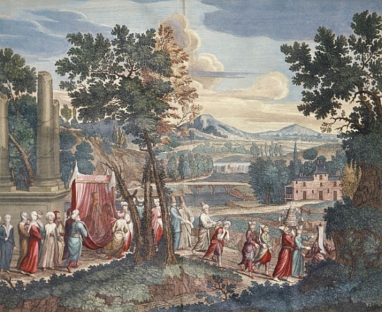 Turkish marriage procession, 1712-13 a Gerard Jean Baptiste Scotin