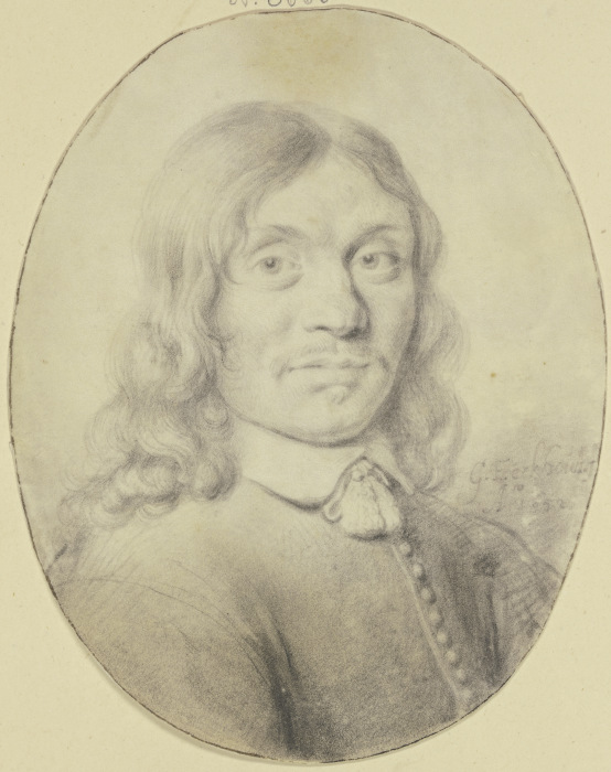 Ein Mann mit langem Haar und schwachem Barte, nach rechts gewendet a Gerbrand van den Eeckhout