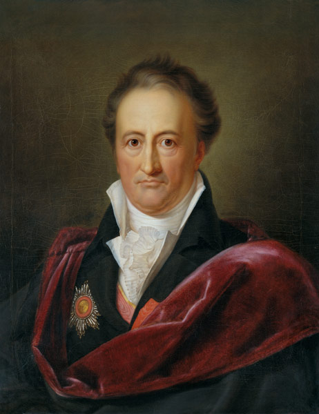 Portrait of the author Johann Wolfgang von Goethe (1749-1832) a Gerhard von Kügelgen