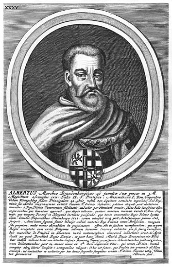 Albert of Brandenburg (xylograph) a Scuola Tedesca