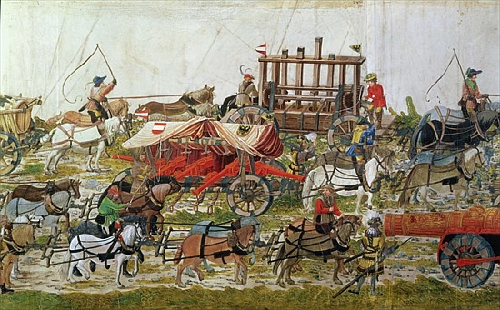 Artillery train of Maximilian I (1459-1519) a Scuola Tedesca