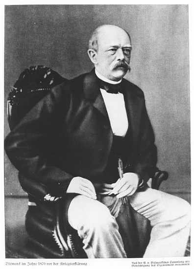 Bismarck in 1870 before the Declaration of War a Scuola Tedesca