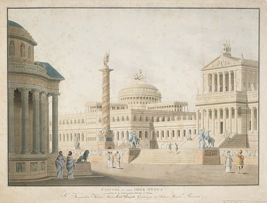 Capitol, set for ''La clemeza di Tito'' designed by Beuther a Scuola Tedesca