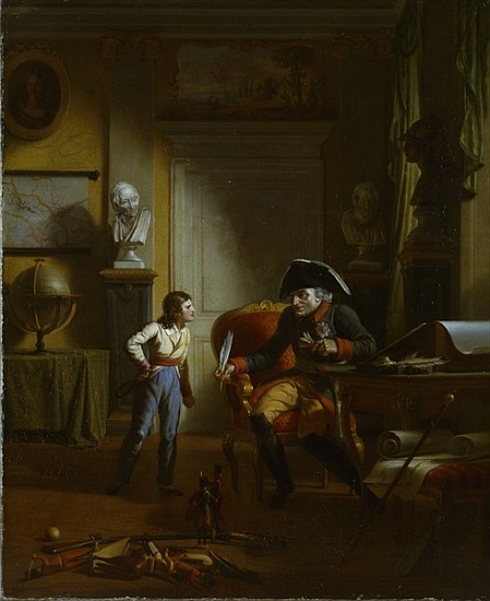 Frederick II the Great with his grandnephew Frederick Wiliam III a Scuola Tedesca