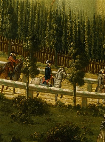 Frederick the Great on Horseback in the Maulbeerallee near Sanssouci a Scuola Tedesca