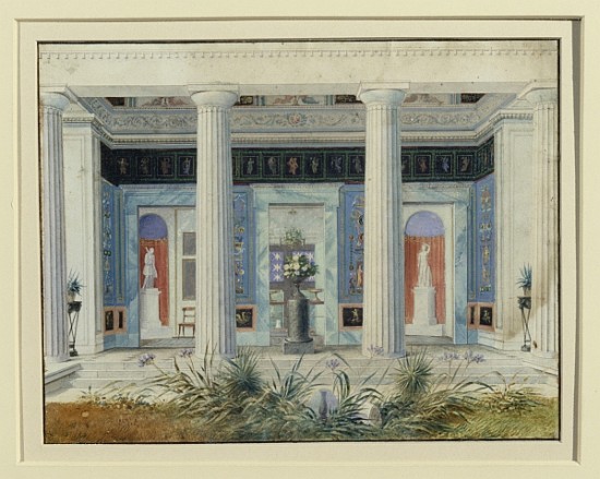 Garden portico, c.1834 a Scuola Tedesca