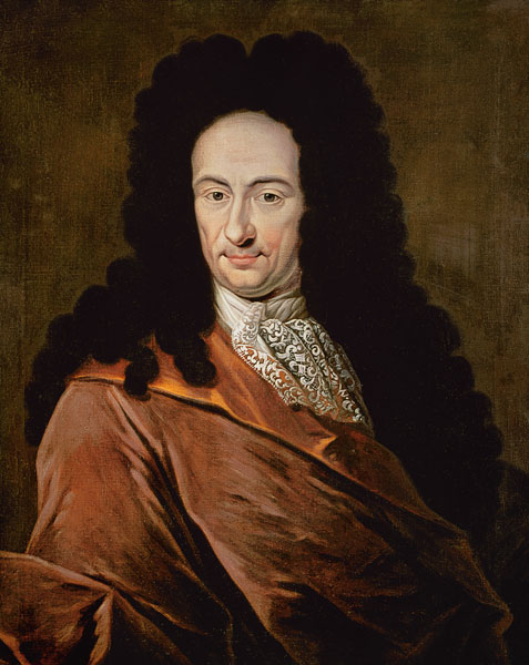 Ritratto di Gottfried Wilhelm Leibniz (1646-1716) a Scuola Tedesca