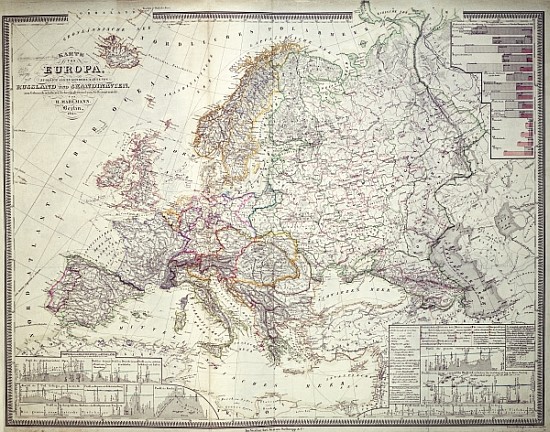 Map of Europe a Scuola Tedesca