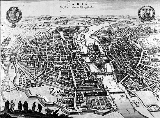 Map of Paris a Scuola Tedesca