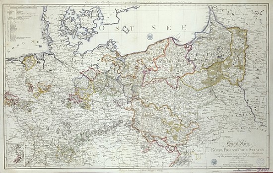 Map of the Prussian States in 1799 a Scuola Tedesca