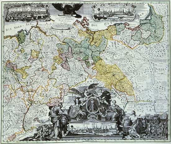 Master Sheet of the Prussian Sovereign Countries, c.1765 a Scuola Tedesca