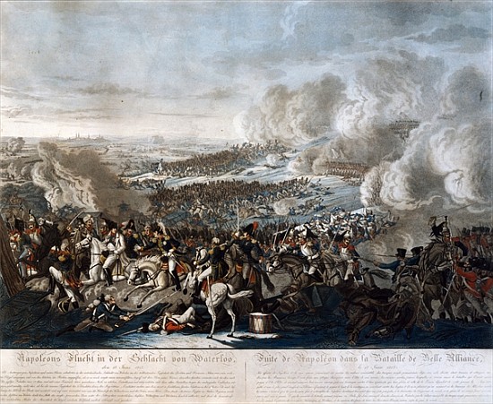 Napoleon''s flight from the Battle of Waterloo, 18th June 1815 a Scuola Tedesca