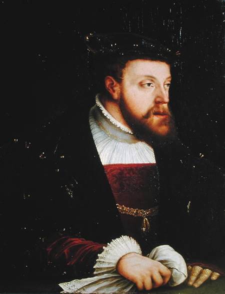 Portrait of Charles V (1500-58) a Scuola Tedesca