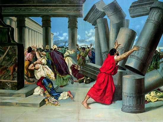 Samson and Delilah and the destruction of the Temple a Scuola Tedesca