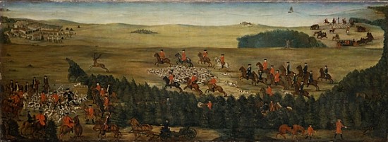 Stag-hunting with Frederick William I of Prussia a Scuola Tedesca