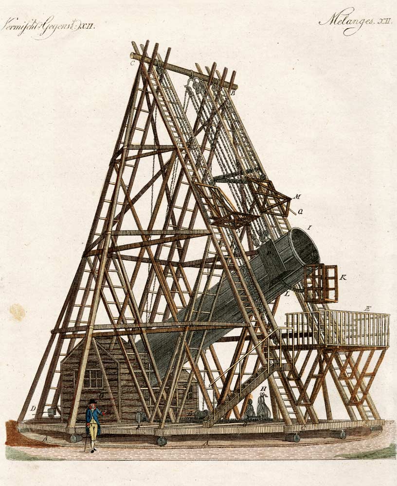 Herschel's telescope a German School, (19th century)