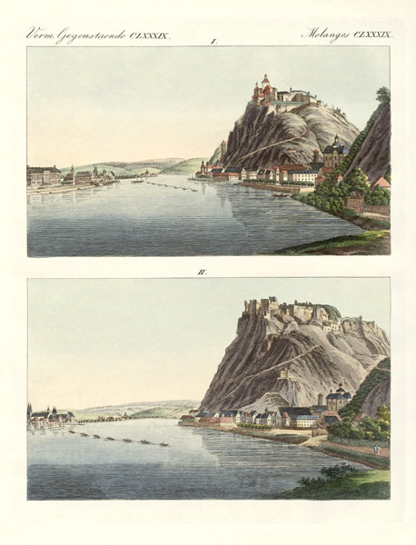 Picturesque views of the Rhine a German School, (19th century)