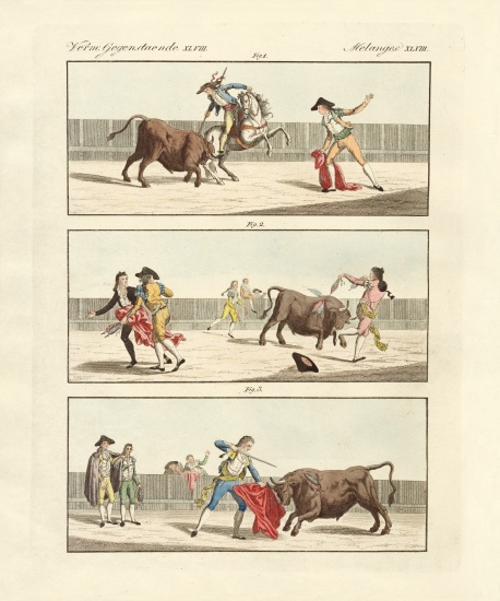 Bullfights of the Spanish a German School, (19th century)