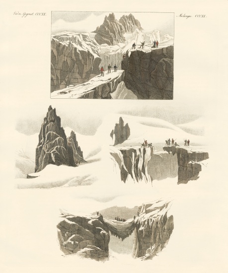 Concerning the ascent of Mount Blanc a German School, (19th century)