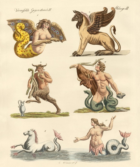 Fabulous animals a German School, (19th century)